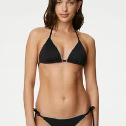 Marks & Spencer Crochet Stitch Triangle Bikini Swim Top-image-5