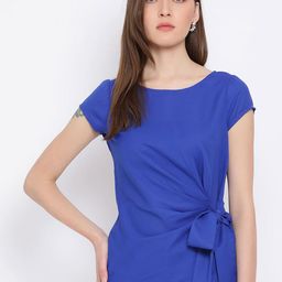 DRAAX Fashions Tie-Up Details Round Neck Top-picture-32