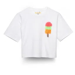 SPUNKIES Girls Graphic Printed Round Neck Pure Cotton Boxy Top-picture-54
