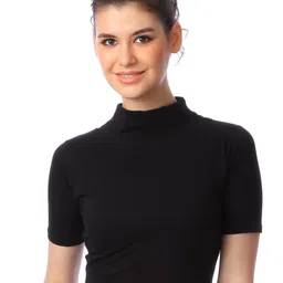 SCORPIUS High Neck Cotton Fitted Crop Top-image-59