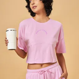Ajile by Pantaloons Extended Sleeves Cotton Crop Top-picture-49