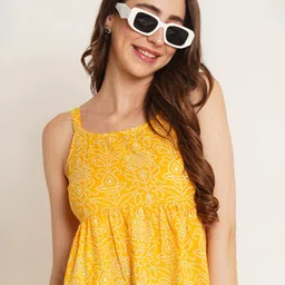 COTLAND FASHION Floral Printed Cotton Peplum Top-picture-39
