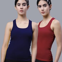 FBAR Pack Of 2 Racerback Bio Wash Pure Cotton Regular Tank Top-image-90