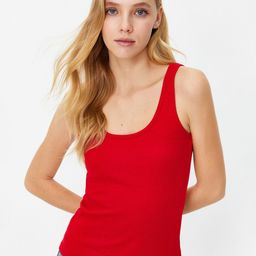 Trendyol Cotton Scoop Neck Tank Top-image-118
