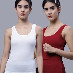 FBAR Pack of 2 Scoop Neck Cotton Tank Tops-image-18