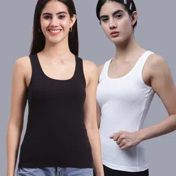 FBAR Pack of 2 Scoop Neck Cotton Tank Tops-37