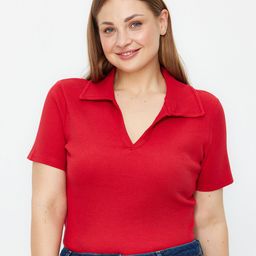 Trendyol Shirt Collar Fitted Top-image-30