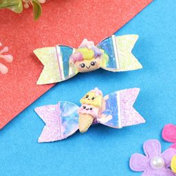 Asthetika Kids Girls Set of 2 Embellished Alligator Hair Clip-2