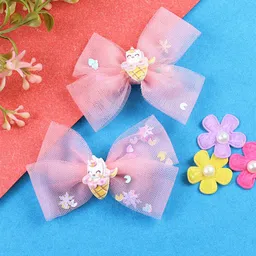 Asthetika Kids Girls Set of 2 Embellished Alligator Hair Clip-picture-45