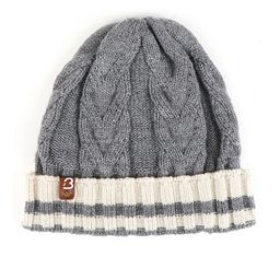 Bharatasya Kids Grey & Off White Acrylic Beanie-image-18