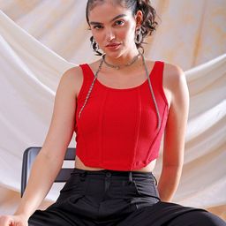 Freehand by The Indian Garage Co Women Corset Crop Top-43