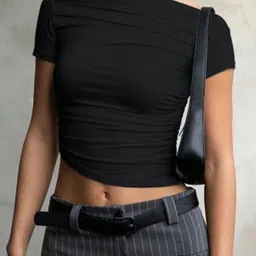 StyleCast Boat Neck Solid Georgette Top-picture-25