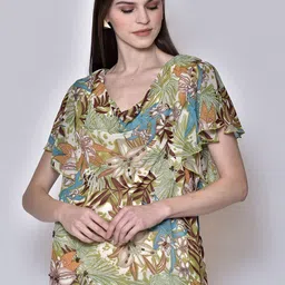 250 DESIGNS Floral Print Flared Sleeve Georgette Top-picture-31