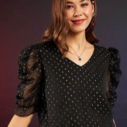 Deewa Geometric Print Georgette Top-picture-18