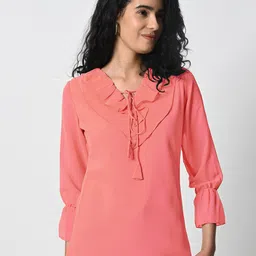 Prettify Tie-Up Neck Georgette Top-picture-21