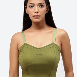 Baawri Solid Shoulder Straps Fitted Top-picture-11