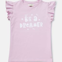 Gini and Jony Girls Purple & White Printed Top-image-6