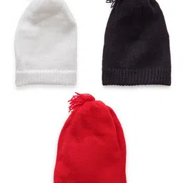 CHUTPUT Pack Of 3 Hand knitted Crochet Beanie Cap-image-94