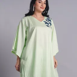 LetsDressUp Floral Printed V-Neck A-Line Kurti-15