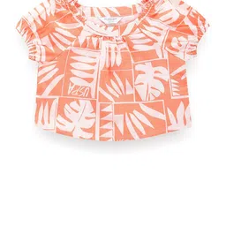 U.S. Polo Assn. Kids Girls Round Neck Puff Sleeves Print Top-picture-32