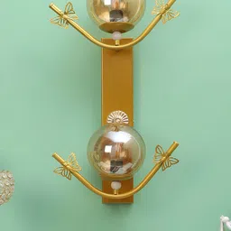 MFD HOME FURNISHING Golden Spherical Glass Wall Lamp-image-49