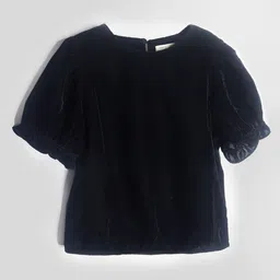 Cherry Crumble Girls Round Neck Puff Sleeves Top-image-47