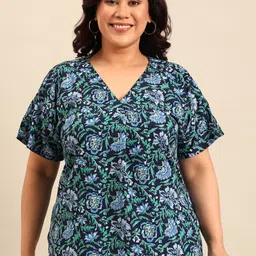 The Pink Moon Floral Print Crepe Top-picture-13