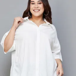 Nexus by Lifestyle Solid Short Sleeves Shirt Style Top-picture-19