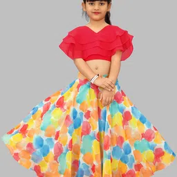 BAESD Girls Tie and Dyed Ready to Wear Lehenga & Blouse-picture-19