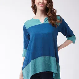 InWeave Striped Round Notch Neck Casual Top-picture-39