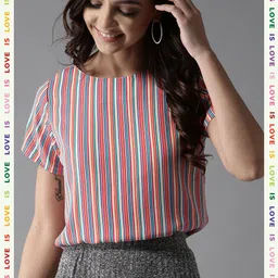 HERE&NOW Candy Store Multi-Toned Striped Top-57