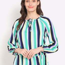 NoBarr Multicoloured Striped Top-17