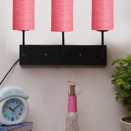 Devansh Pink Cylindrical Jute Cluster Wall-Mounted Lamp-22
