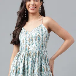 FABDYOR Ethnic Motif Printed Cotton Peplum Top-picture-35
