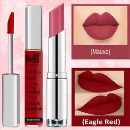 MI FASHION Set of Pout Perfection Liquid Lipstick 3.5ml & Creamy Matte Lipstick 3.5g-39