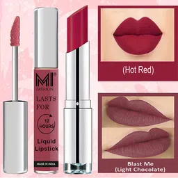 MI FASHION Set of Pout Perfection Liquid Lipstick 3.5 ml & Creamy Matte Lipstick 3.5 g-image-55