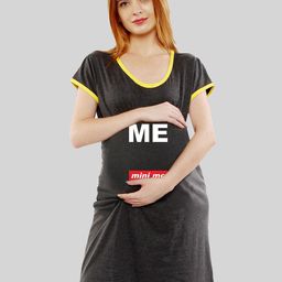 SillyBoom Typography Printed Maternity T-shirt Dress-image-45