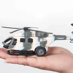 shyam creation Plastic helicopter with rotatable propeller without battery with pullback action image 2