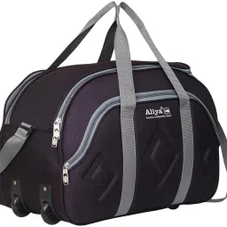 60 L Strolley Duffel Bag - WDB-1172 Stylish and Spacy Wheel Duffel Bag For Traveling Dufflel and more - Purple - Large Capacity-image-71