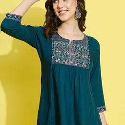 Anouk Round Neck Ethnic Embroidered Top-picture-21