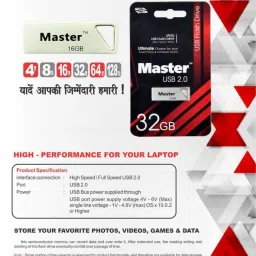 Master USB 2.0 16GB (2Pc) 16 GB Pen Drive Compatible with Audio Player, Desktop Computer, Gaming Console, Laptop, Mobile, Netbook, Tablet, Television USB 2.0 Metal Case image 5