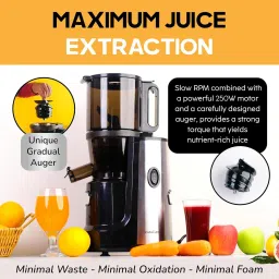 instacuppa 3-in-1 Cold Press Slow Juicer | Unique Gradual Shaped Auger | Copper Motor 250 W Juicer image 3