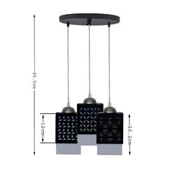 Gojeeva Black Wood Square Shaped Wall Lamp image 2