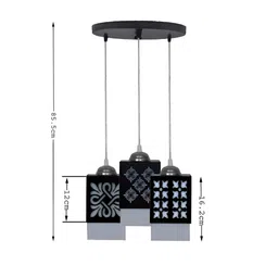 Gojeeva Black Wood Square Shaped Wall Lamp image 2