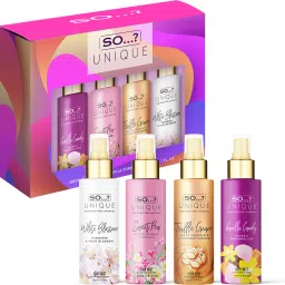 So…? Unique Women's Mini Mist Body Spray Fragrance Gift Set 4 x 50ml' Body Mist - For Women-0