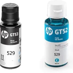 HP ORIGINAL INK FOR HP 529 ALL IN ONE SMART TANK INK TANK PRINTER BLACK AND CYAN Cyan Ink Bottle-image-98