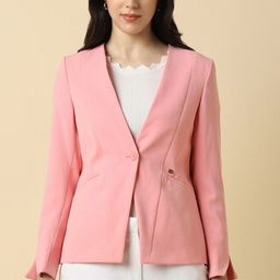 allen solly Women Solid Single Breasted Formal Blazer-picture-21