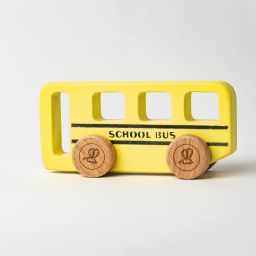 Mini School Bus , Wooden School Bus Roller Toddler Toy pack of 3 Tricycle-image-57