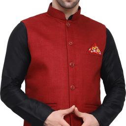 Solid Men Waistcoat-image-3