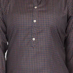 Saree Swarg Checked Mandarin Collar Kurti image 2